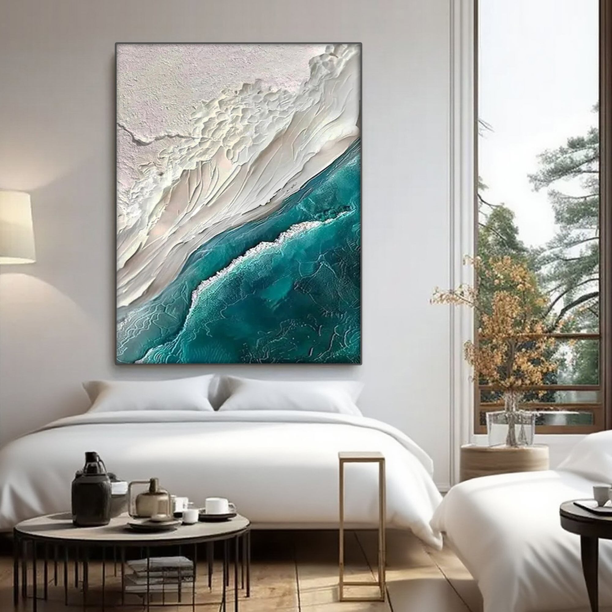 Seavara minimalist aesthetic art in a rolled canvas