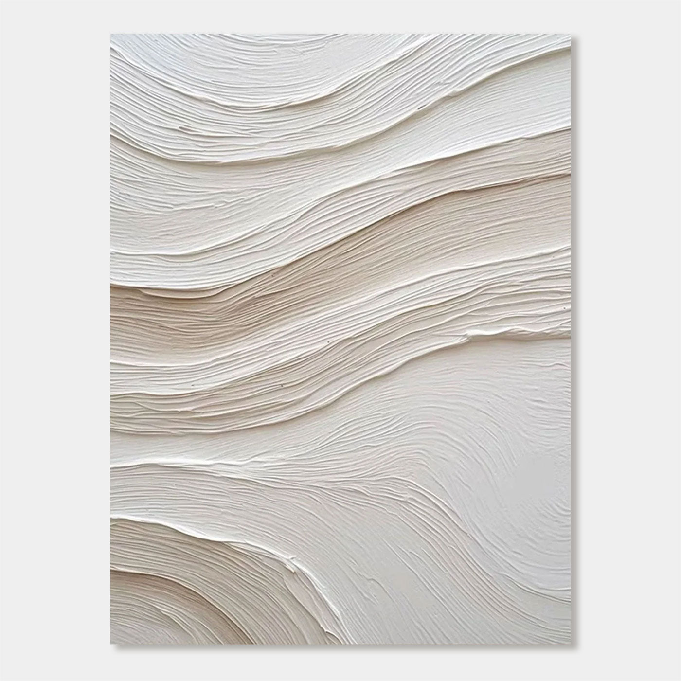 Minimalist Ocean Wave Textured Painting - Ethereal Flow