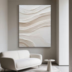 Minimalist Ocean Wave Textured Painting - Ethereal Flow