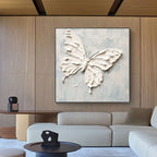 Minimalist Textured Painting - Butterfly