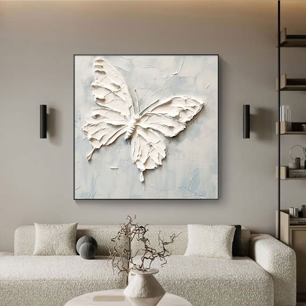 Minimalist Textured Painting - Butterfly
