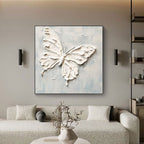Minimalist Textured Painting - Butterfly