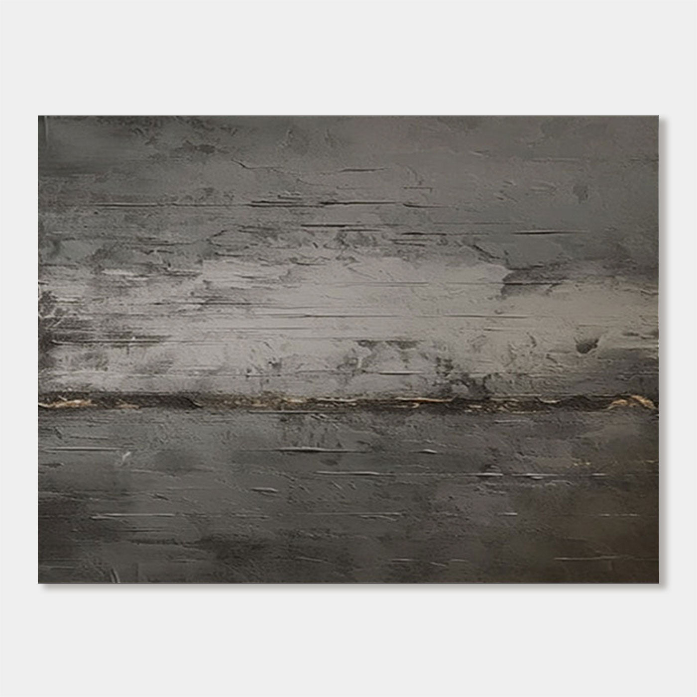 Minimalist Vintage Abstract Painting - Fading Horizon