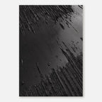 Close-up of the textured black acrylic on the Wabi-Sabi canvas art.