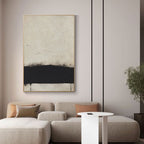 Wabi-Sabi canvas art in minimalist home decor setting.