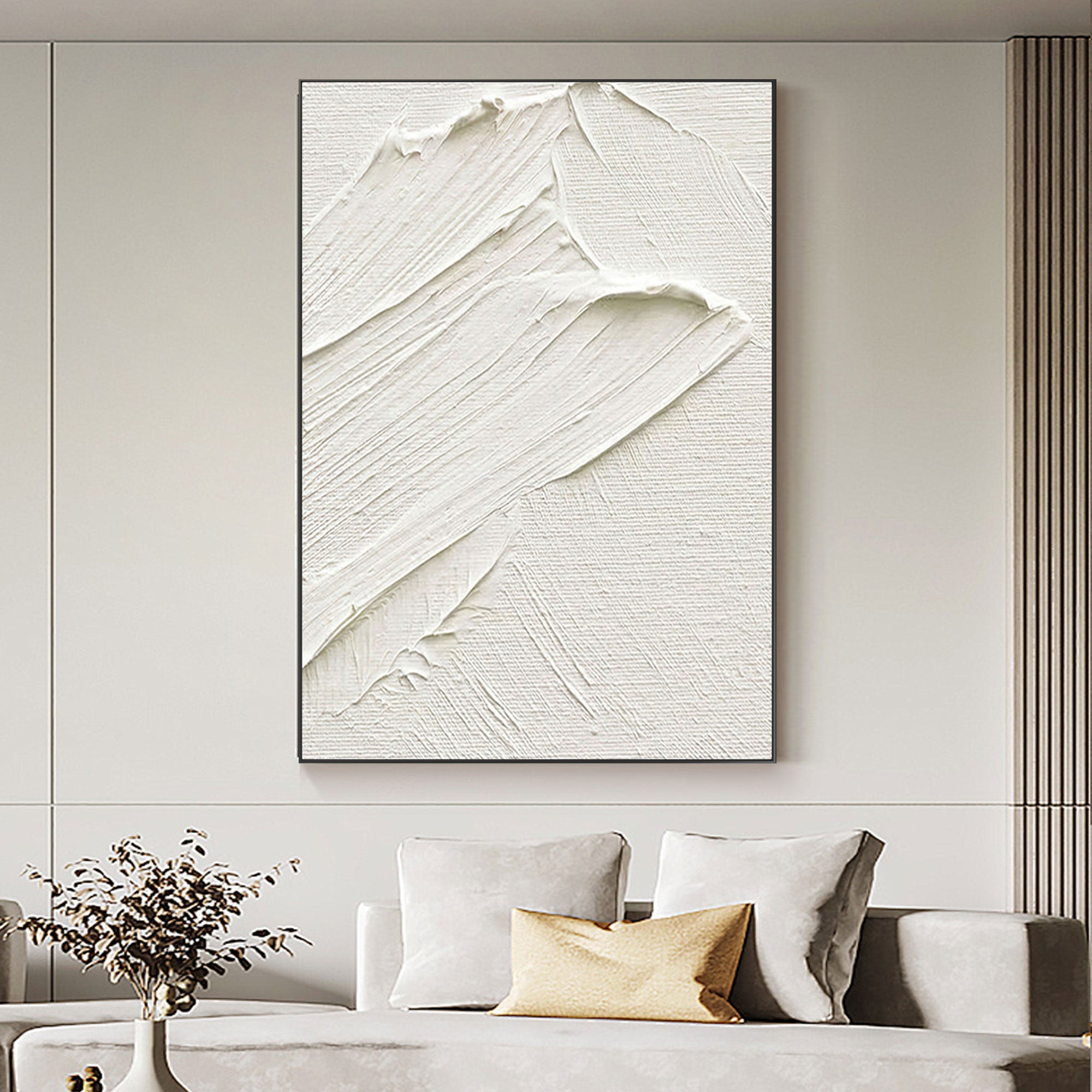 Hand-painted Modern Sculptural Wall Art
