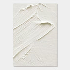 Minimalist White Abstract Textured Wall Art