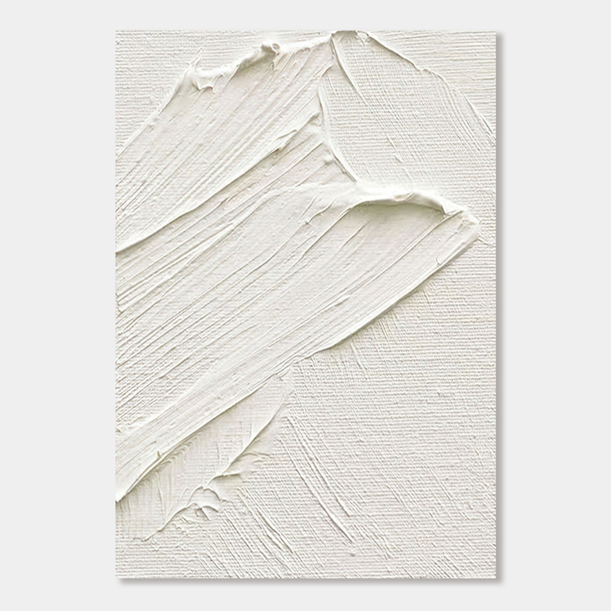 Minimalist White Abstract Textured Wall Art