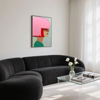Modern Abstract Portrait Canvas Art | Hidden Gaze