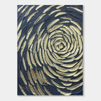 Midnight Rose abstract art featuring a gold textured rose on black canvas.