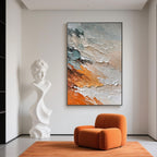 'Molten Light' abstract art with bold 3D texture strokes.