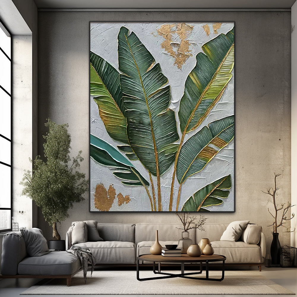 Modern Botanical Wall Art | Banana Leaf