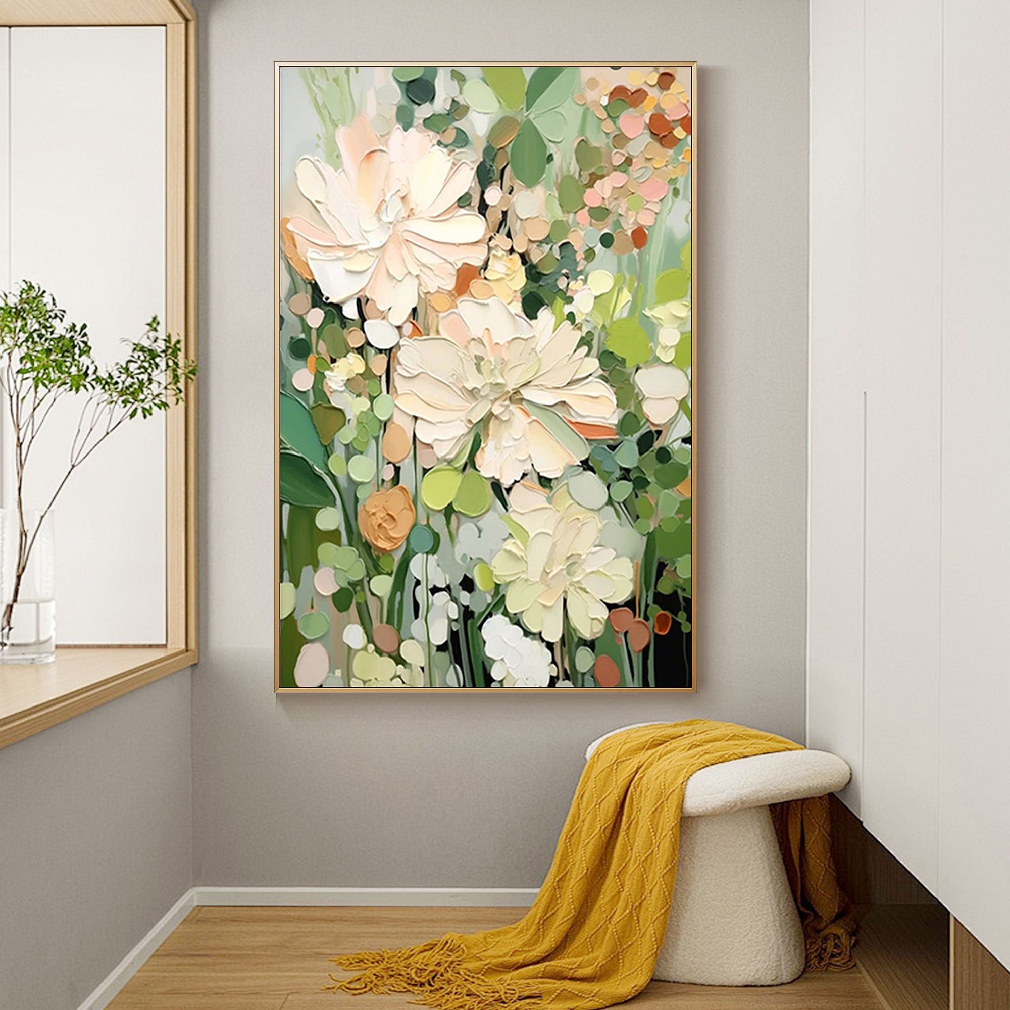 Modern floral canvas art, 