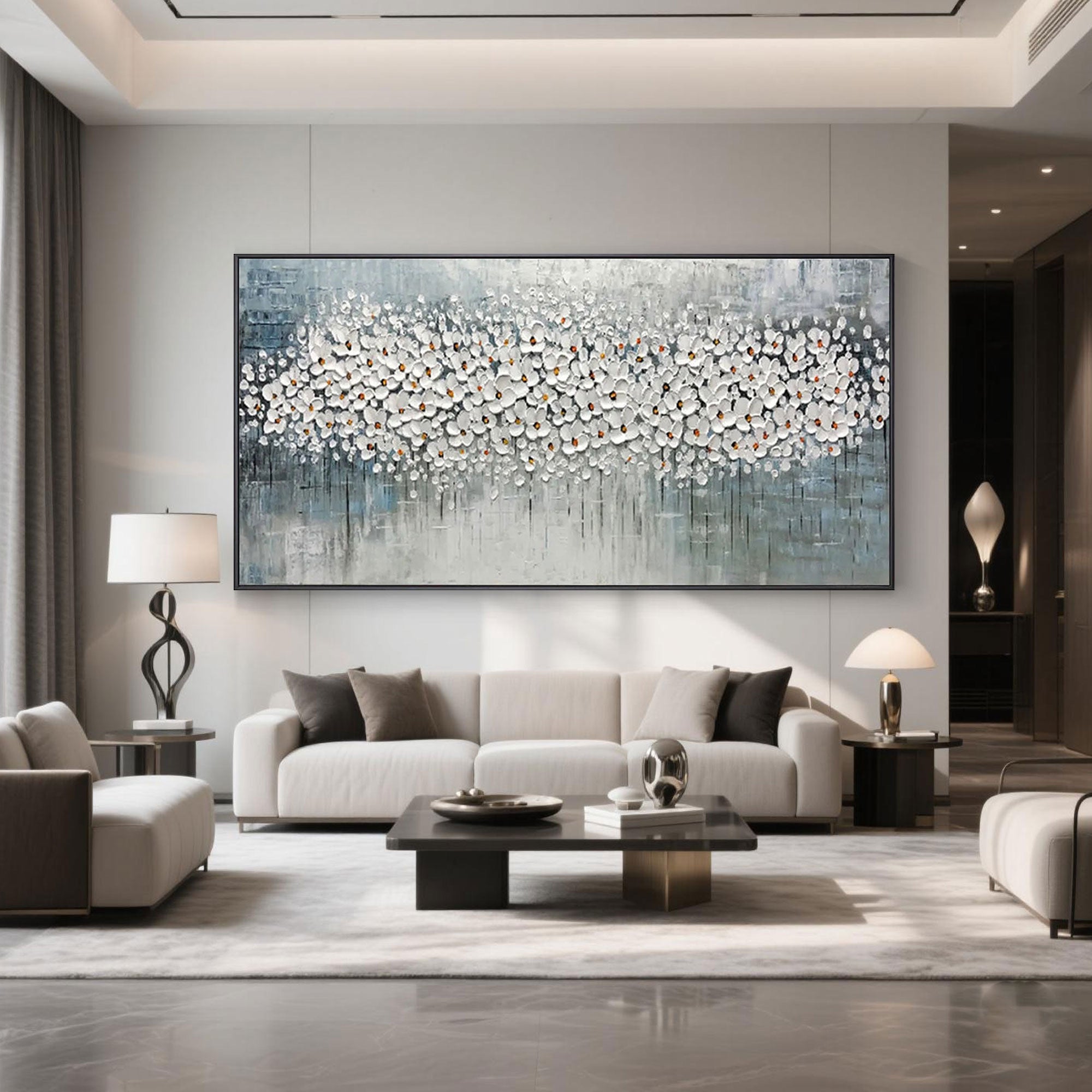 Modern Floral Wall Art | Serene Petals