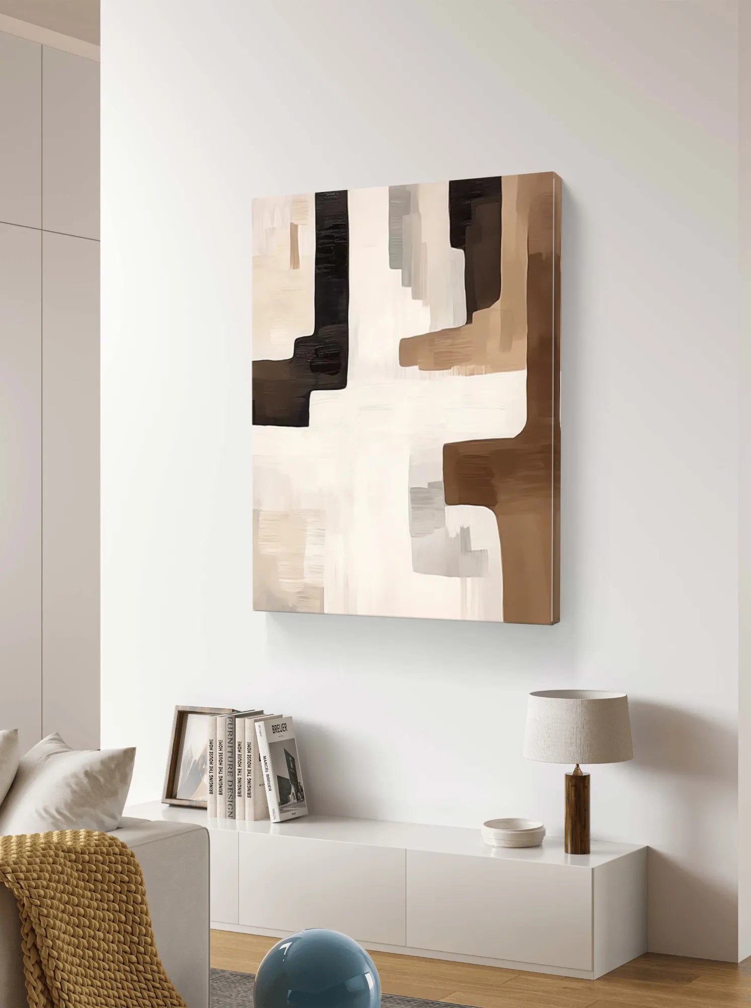 Modern Geometric Art in Neutral Tones	 #WS100