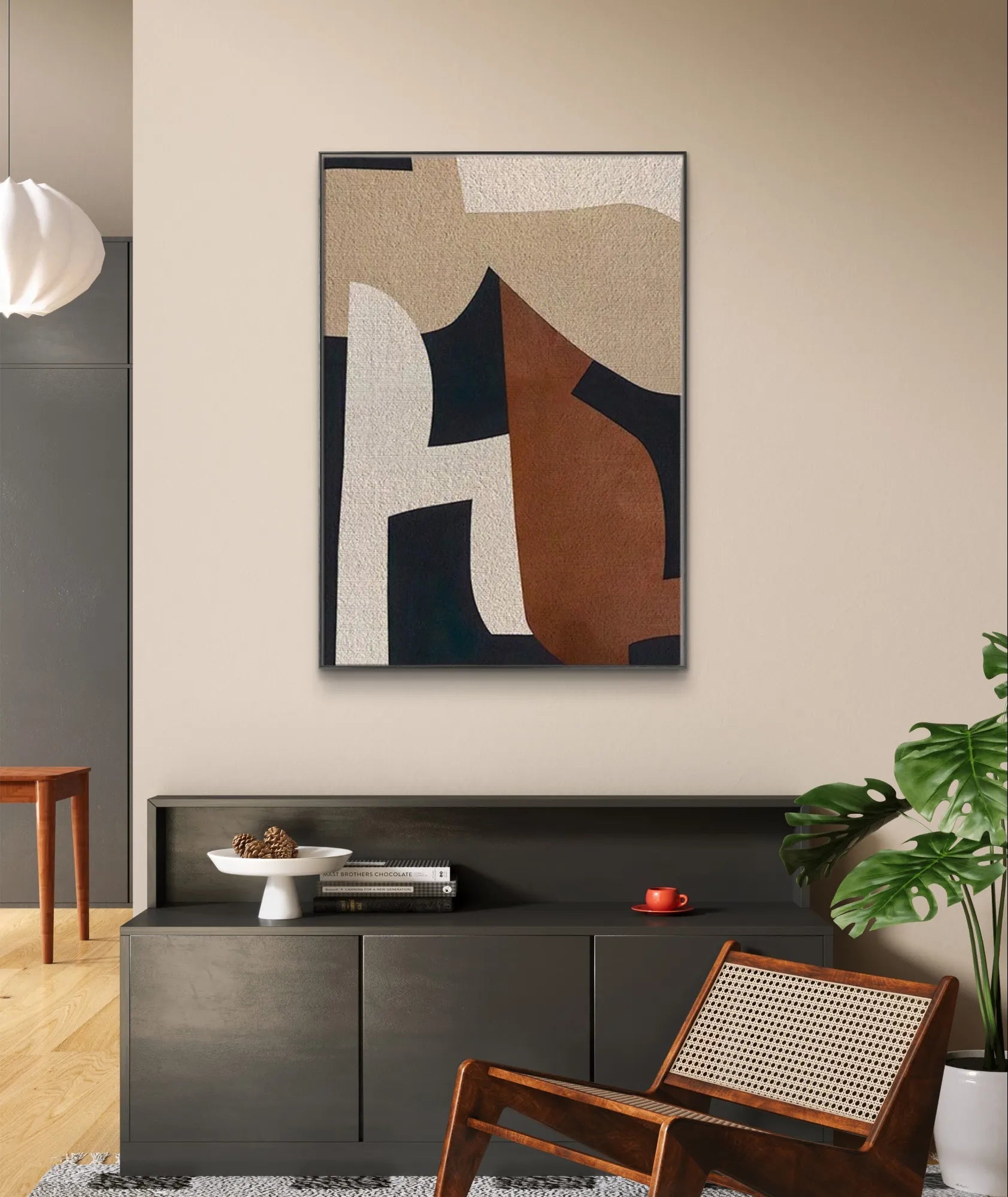 Modern Geometric Art in Neutral Tones	 #WS010