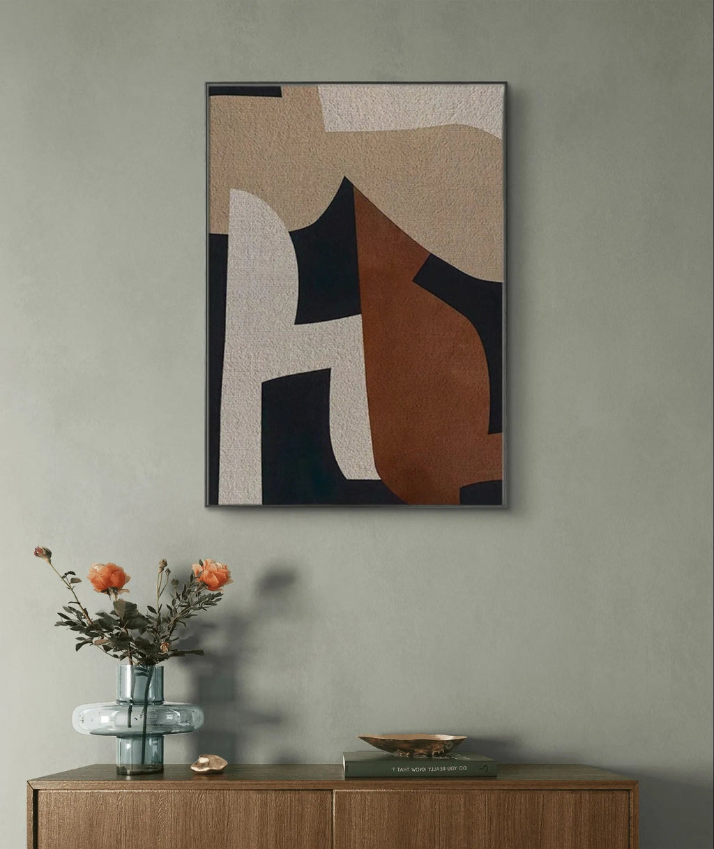 Modern Geometric Art in Neutral Tones	 #WS010