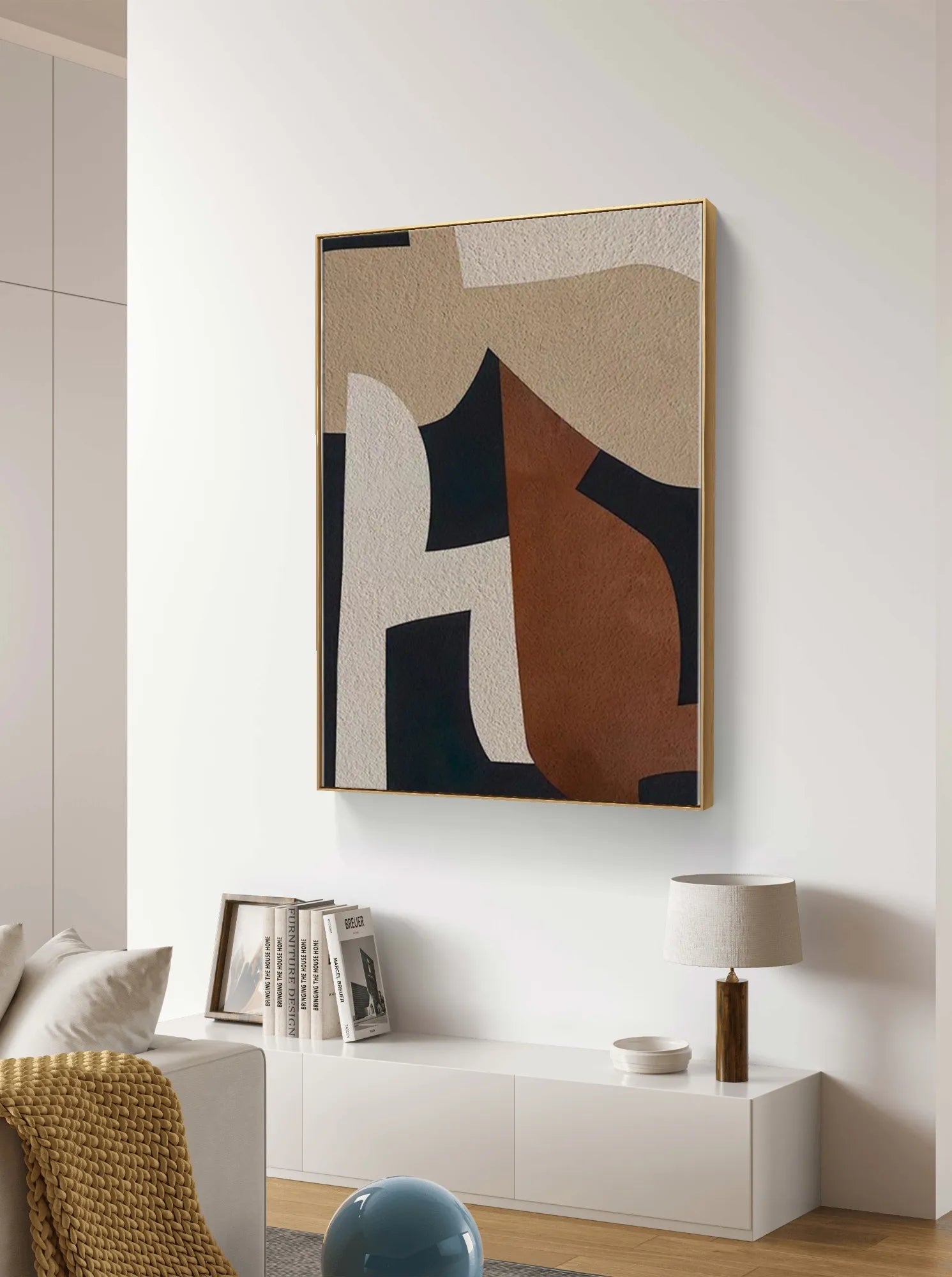 Modern Geometric Art in Neutral Tones	 #WS010