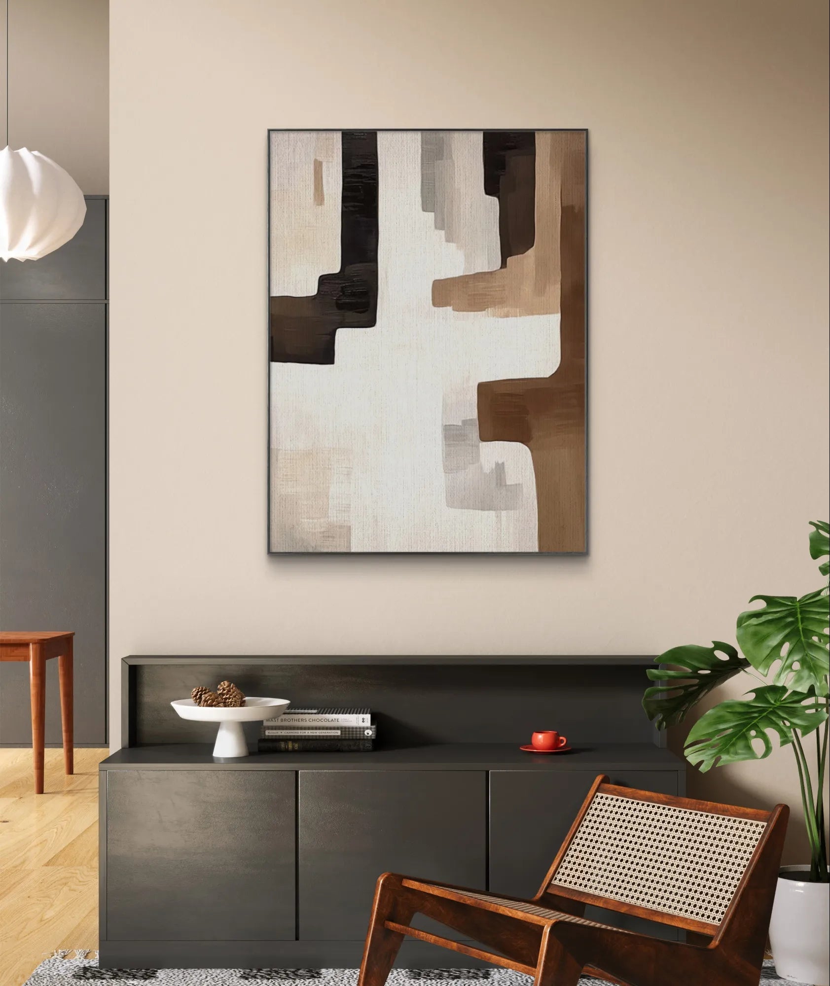 Modern Geometric Art in Neutral Tones	 #WS100