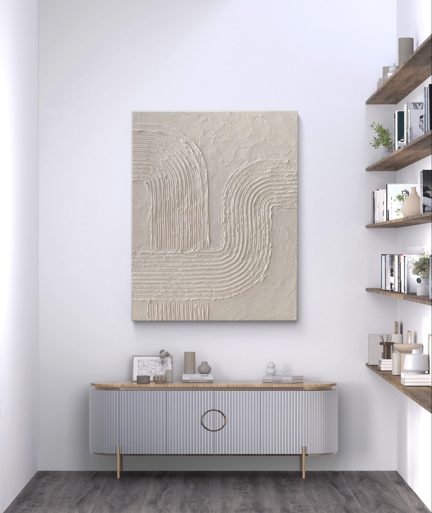 Modern Minimalist Line Art-Wabi-Sabi Textured Wall Decor#WS037