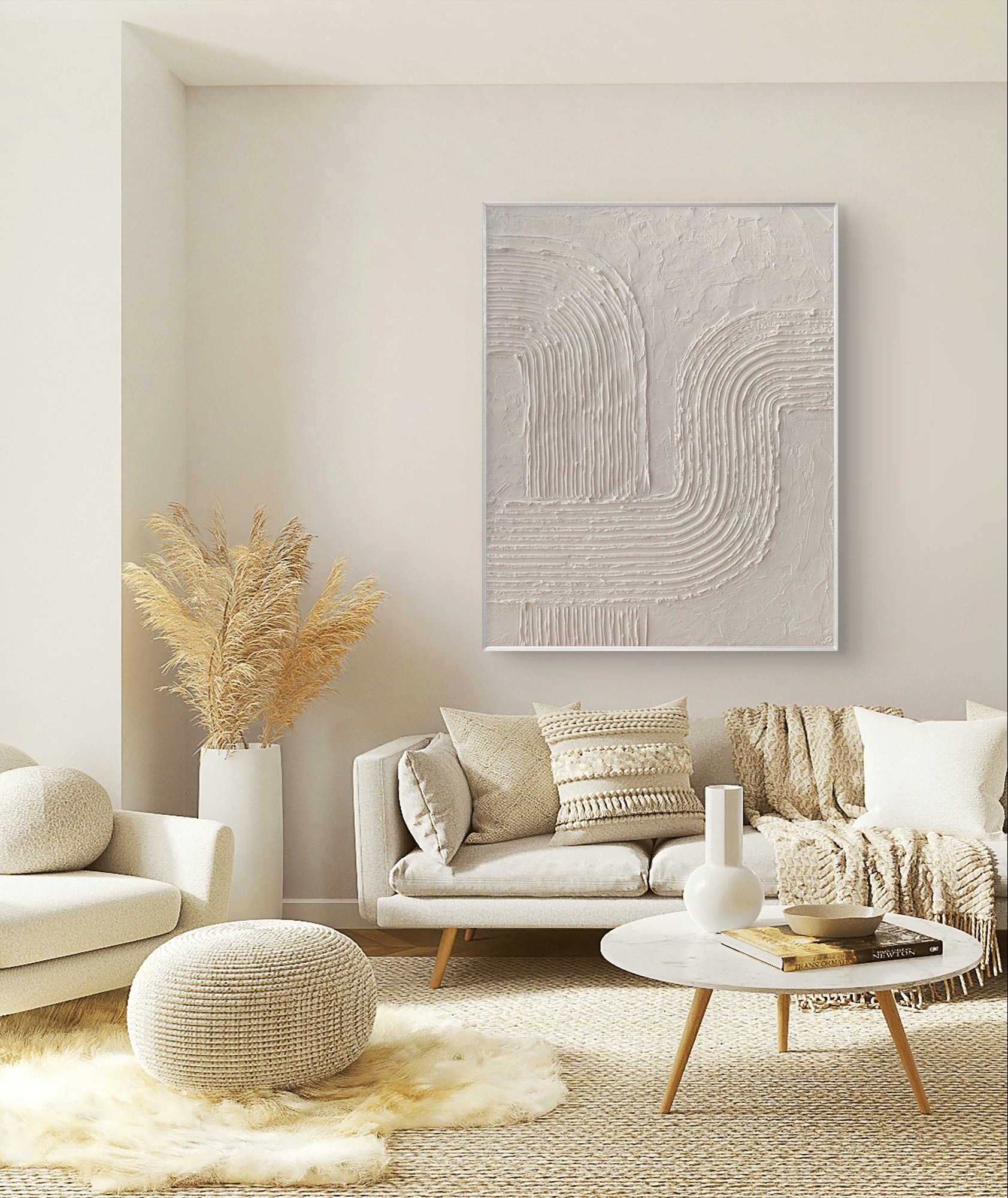 Modern Minimalist Line Art-Wabi-Sabi Textured Wall Decor#WS037