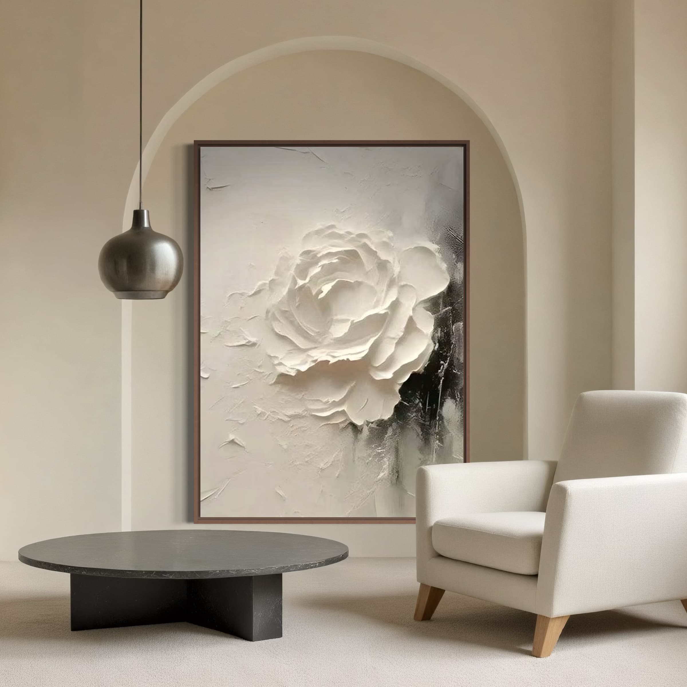 3D Textured Modern Flowers Canvas Art | Modern Petal