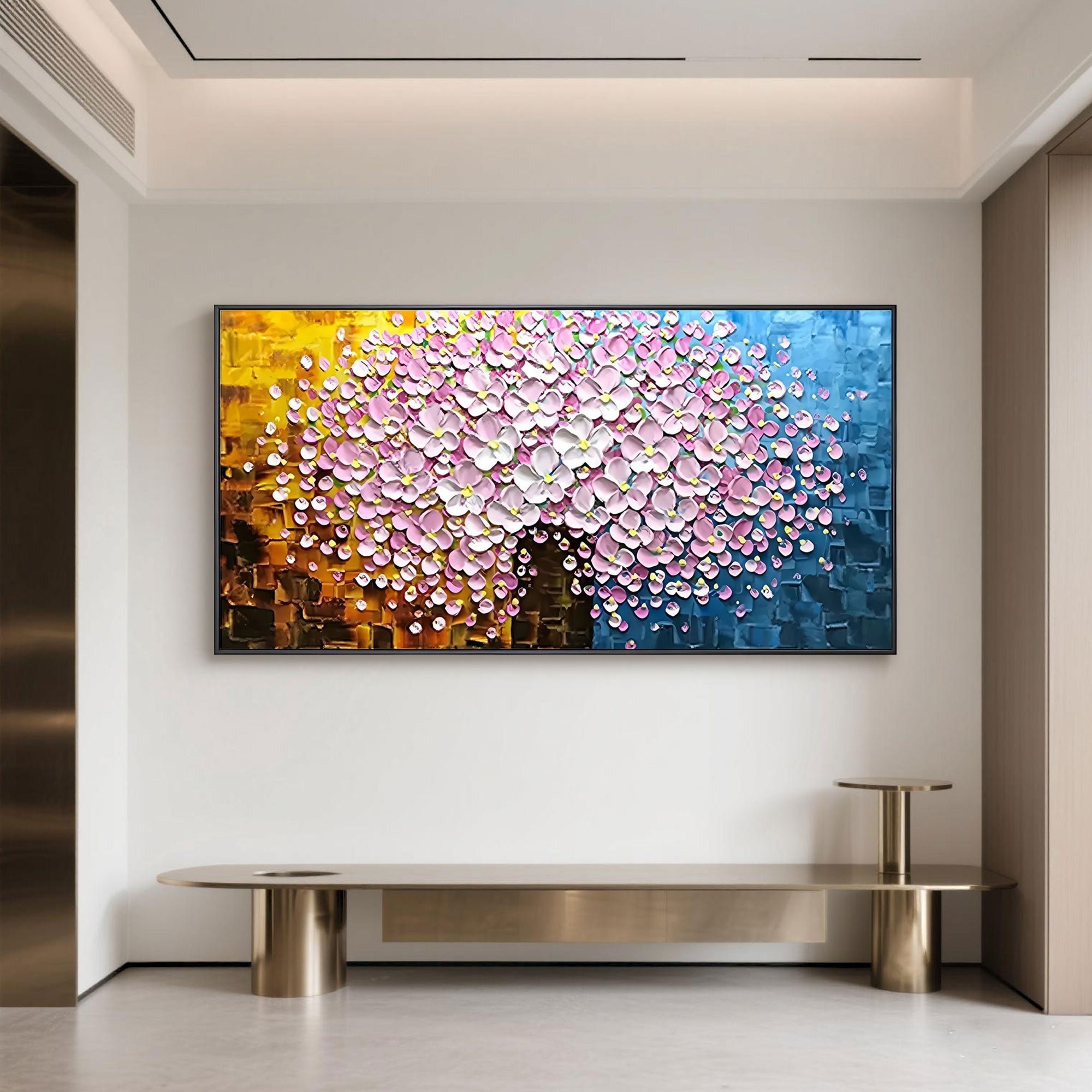Modern Pink Floral Wall Art | Twilight Bloom