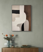 Modern Scandinavian Geometric Art in Neutral Tones #WS012