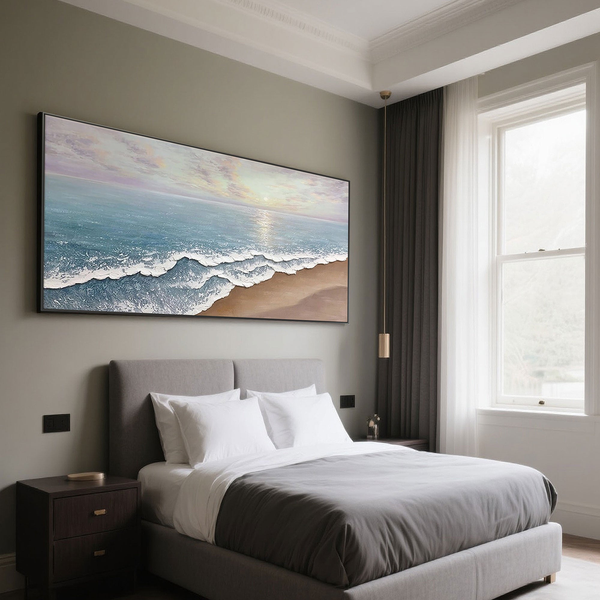 Modern Seascape 3D Textured Wall Art | Coastal Wave