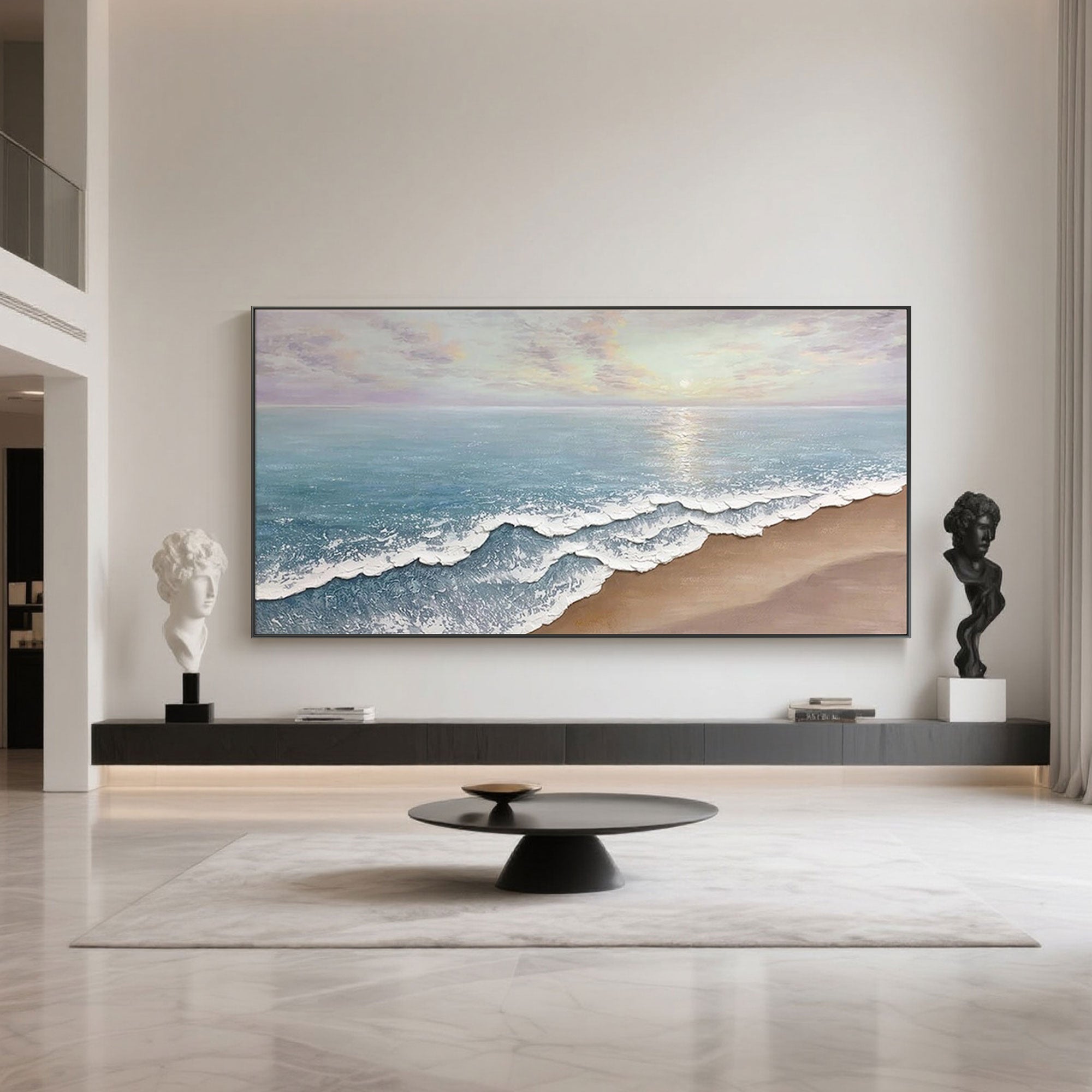 Modern Seascape 3D Textured Wall Art | Coastal Wave