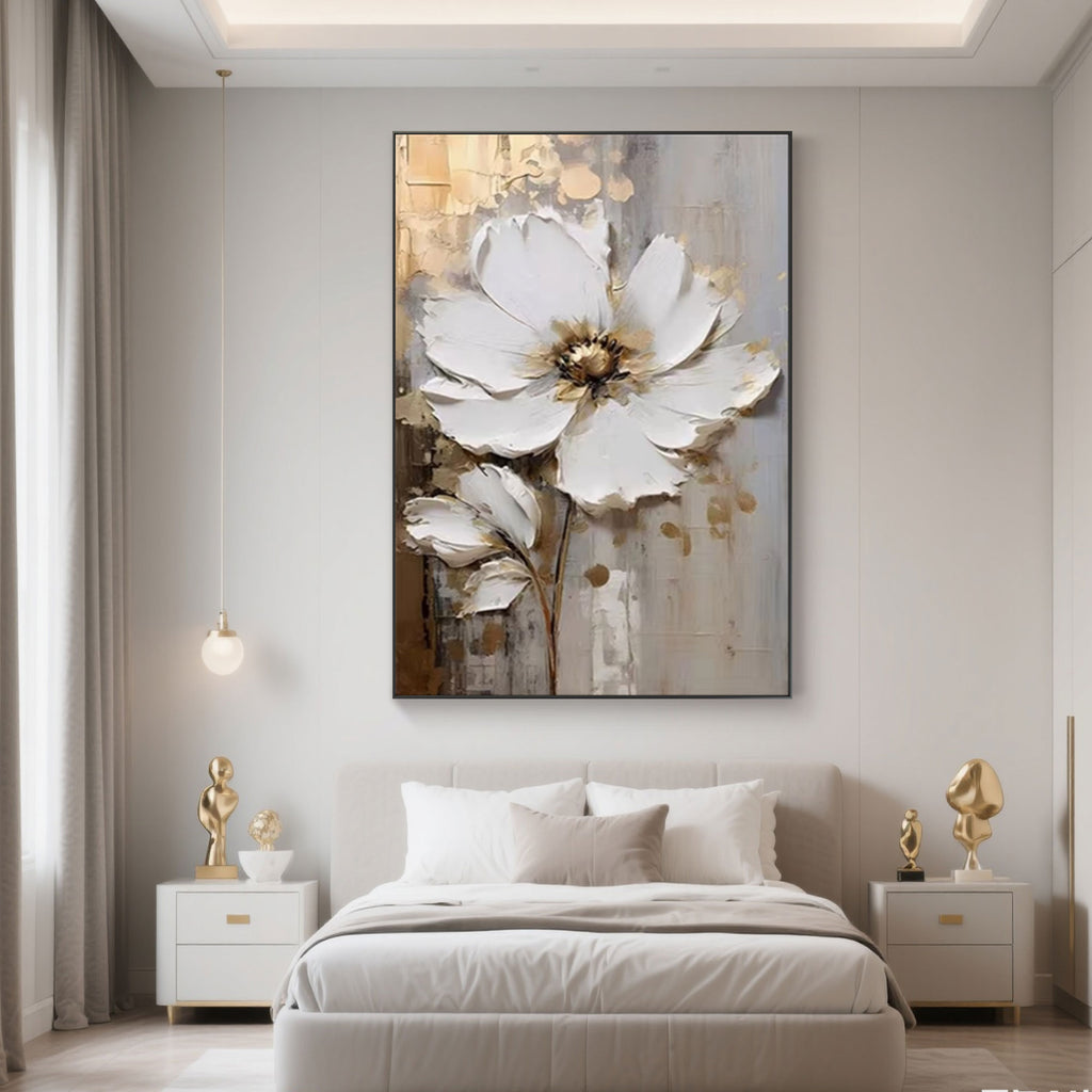 Silken Trace 3D textured flower art