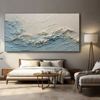 Modern 3D textured ocean wave painting captures the poetic energy of the sea