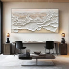 Décoration murale 3D représentant des vagues de l'océan - Le murmure de la marée