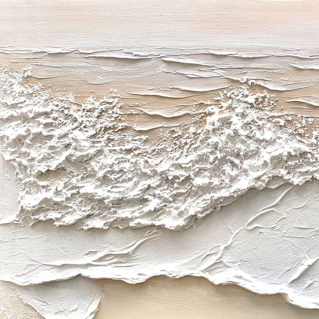 Décoration murale 3D représentant des vagues de l'océan - Le murmure de la marée