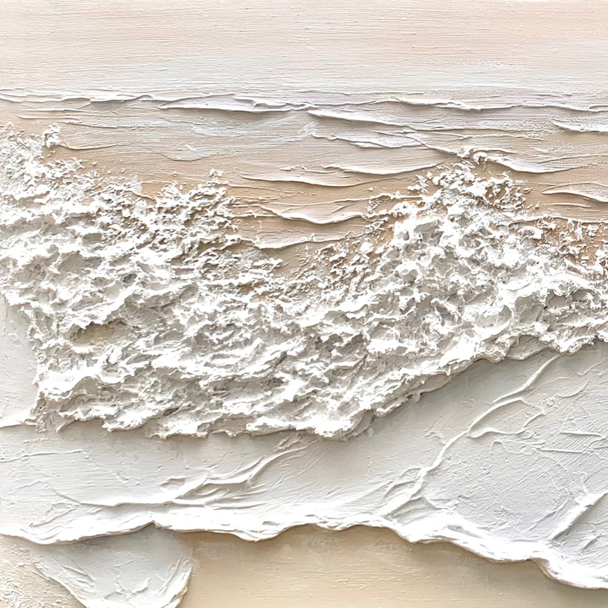 3D-Wandkunst mit Ozeanwellen – Tide's Whisper