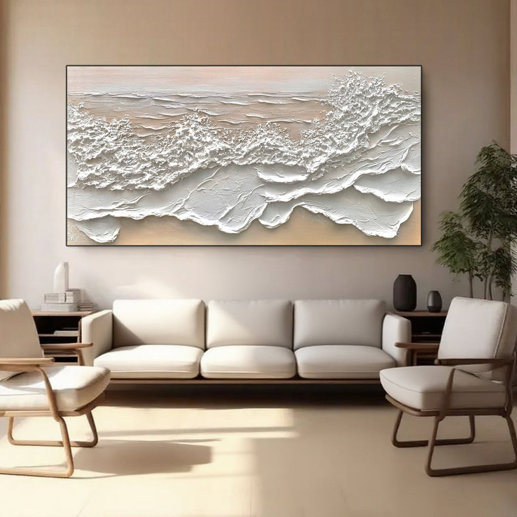 Décoration murale 3D représentant des vagues de l'océan - Le murmure de la marée