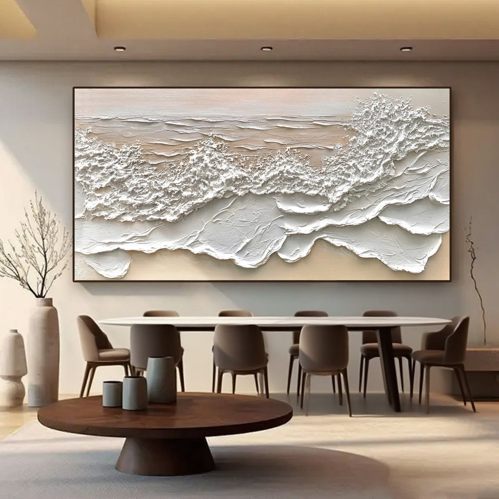 Décoration murale 3D représentant des vagues de l'océan - Le murmure de la marée