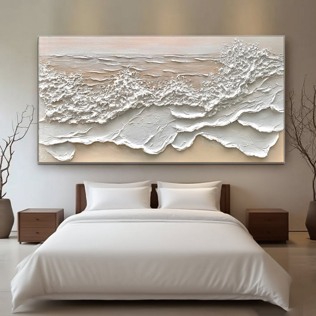 Décoration murale 3D représentant des vagues de l'océan - Le murmure de la marée