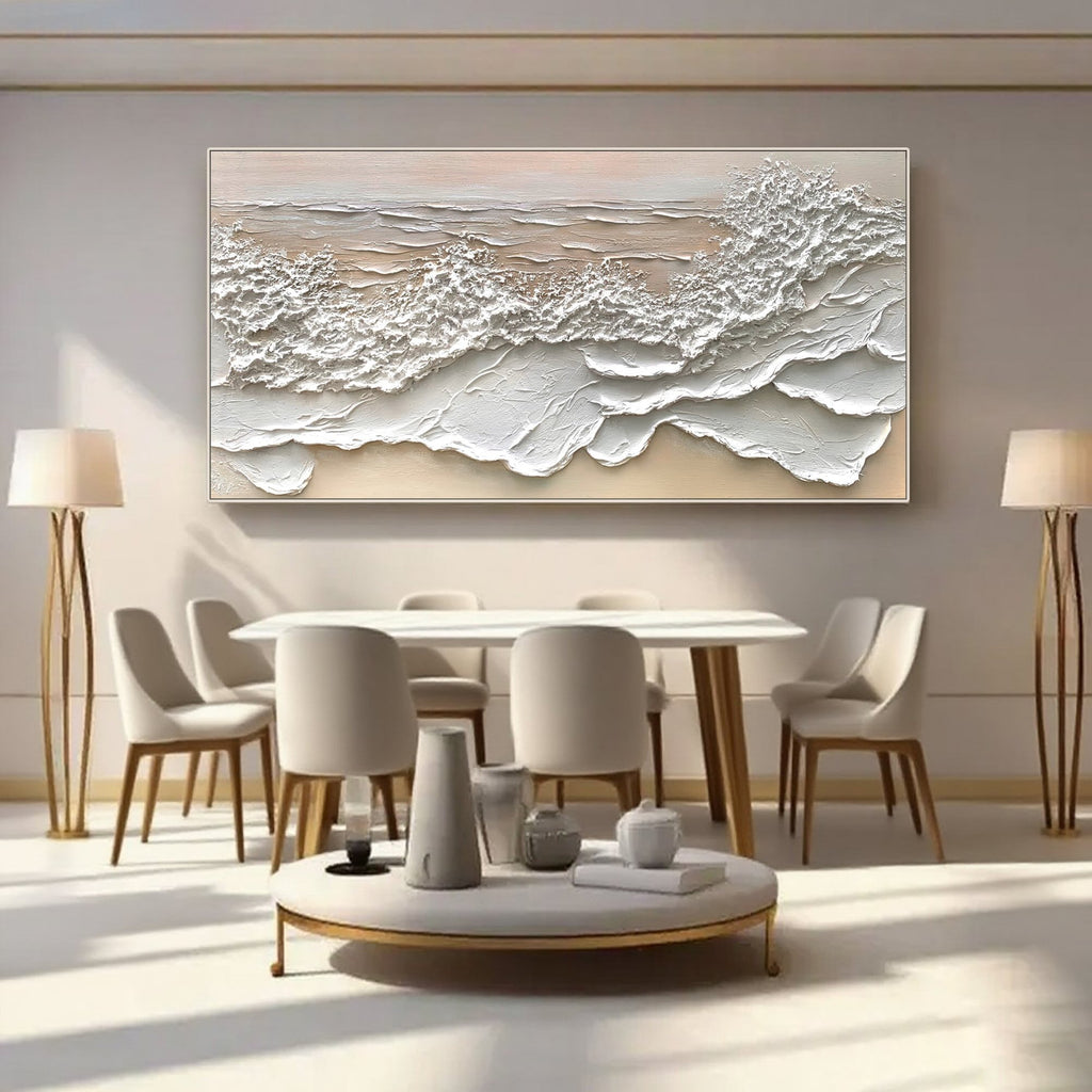 Décoration murale 3D représentant des vagues de l'océan - Le murmure de la marée