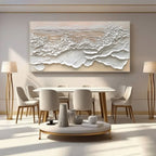 Décoration murale 3D représentant des vagues de l'océan - Le murmure de la marée