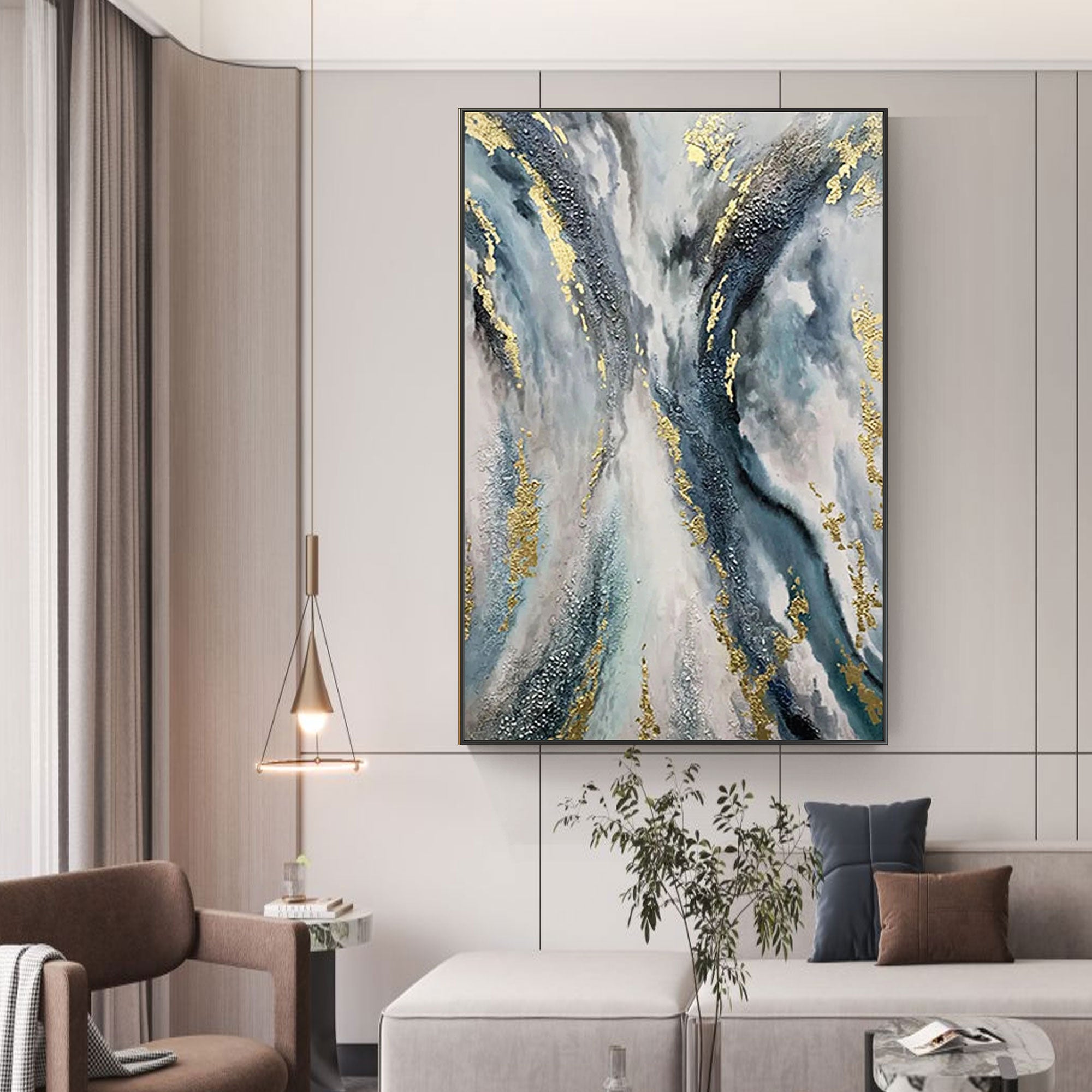 Toile murale texturée moderne représentant une nature #TX022