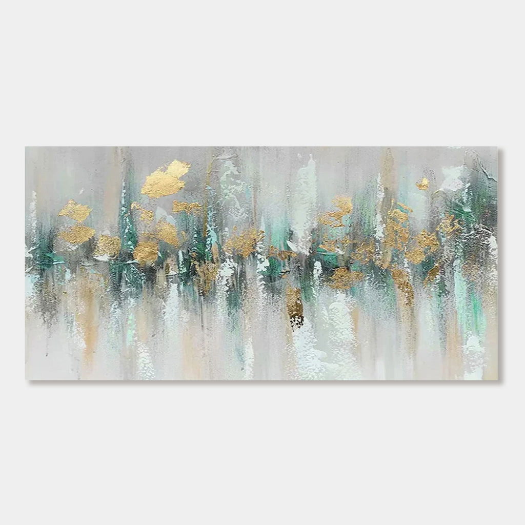 Toile abstraite moderne - Horizon aurique