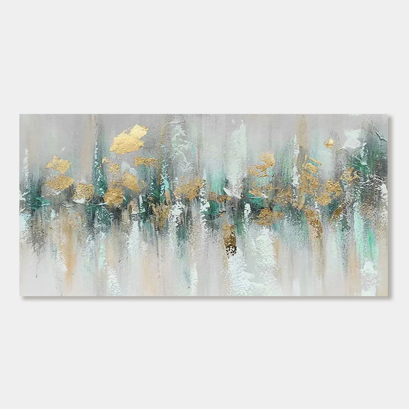 Toile abstraite moderne - Horizon aurique