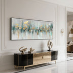 Toile abstraite moderne - Horizon aurique