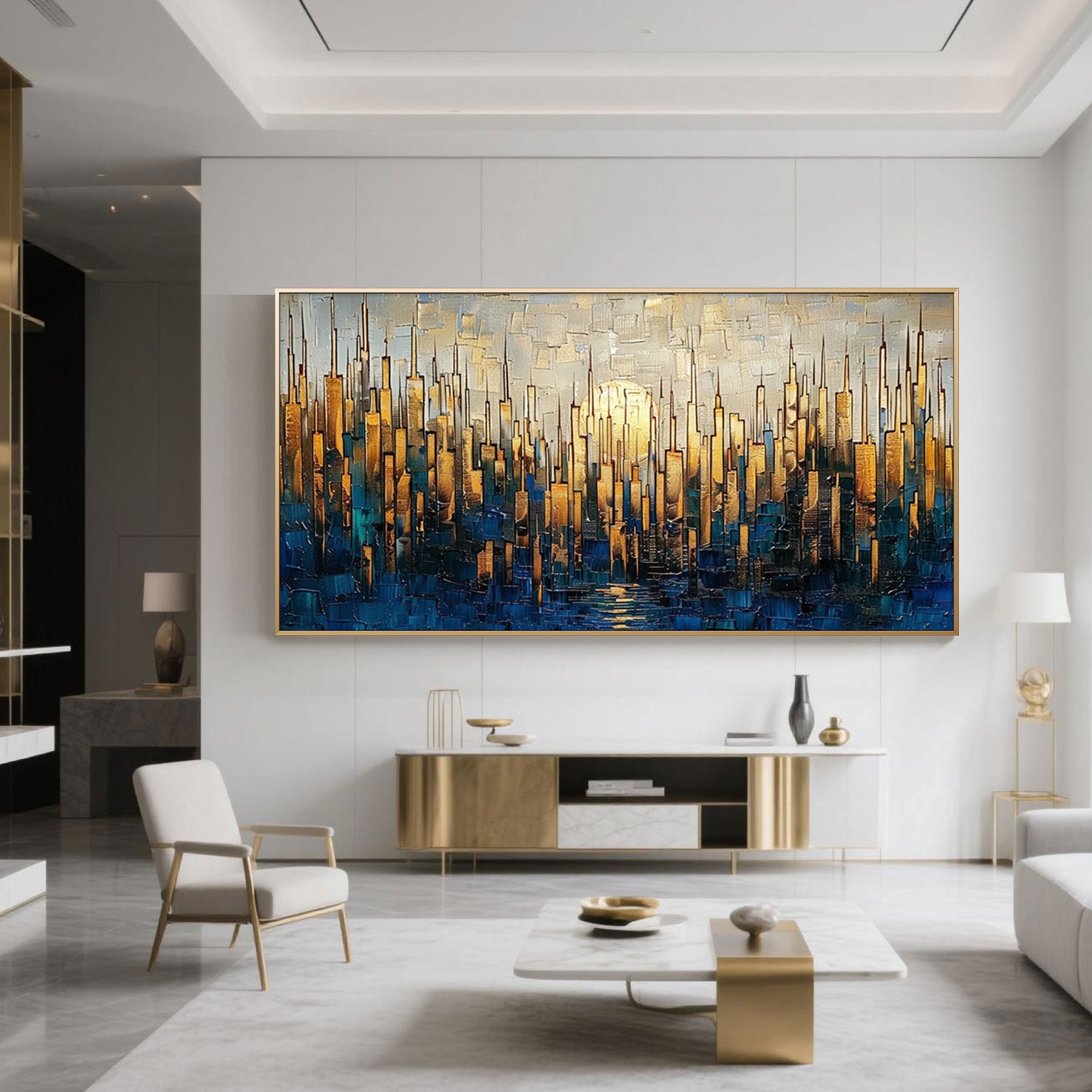 Modern Abstract Cityscape Wall Art - Solstice