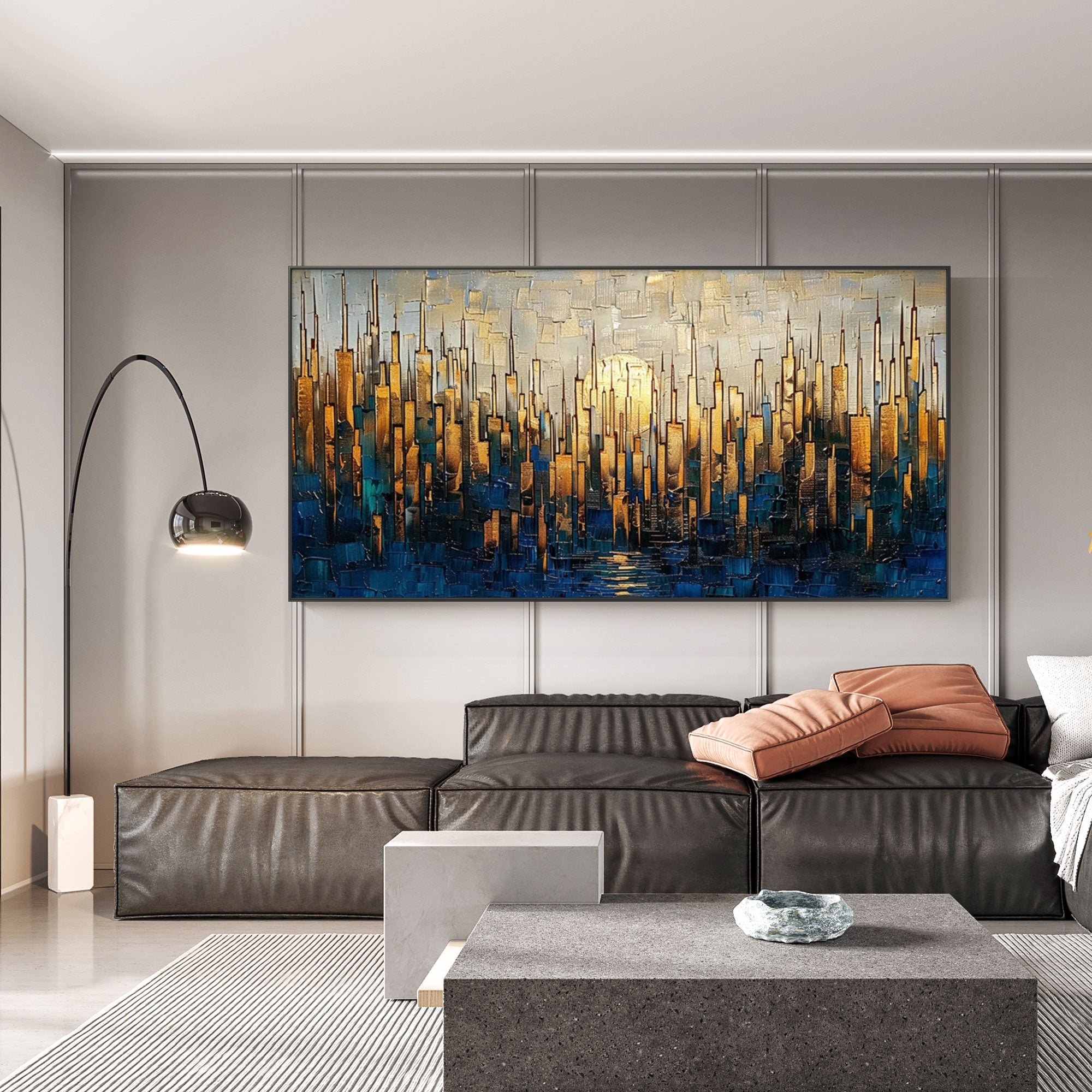Modern Abstract Cityscape Wall Art - Solstice