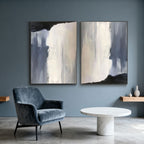 Modern Abstract Minimalist Painting - Monochrome Falls