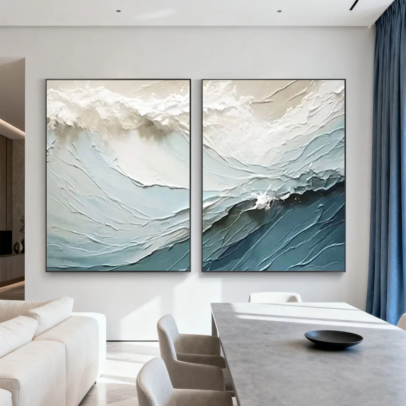 Modern Abstract Ocean Wall Art - Ocean Resonance