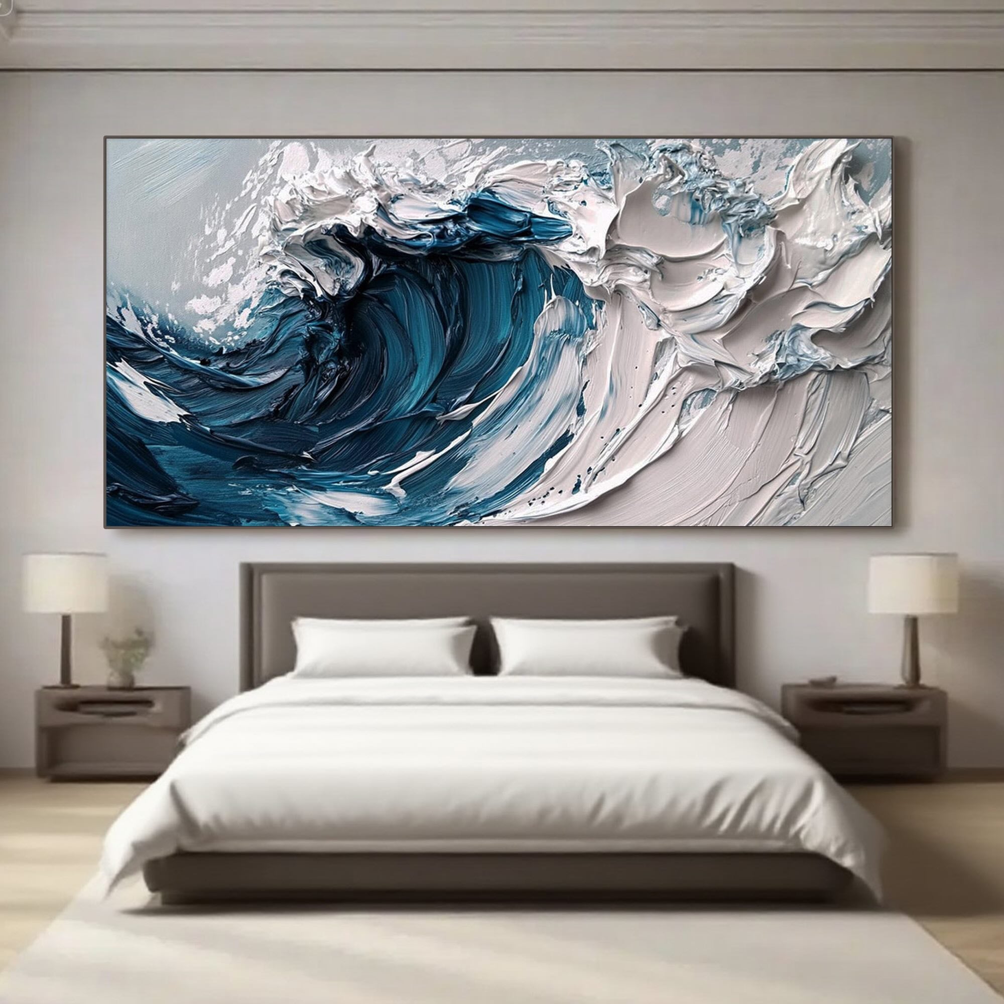 Gallery packaging ensures safe international shipping of canvas artwork.