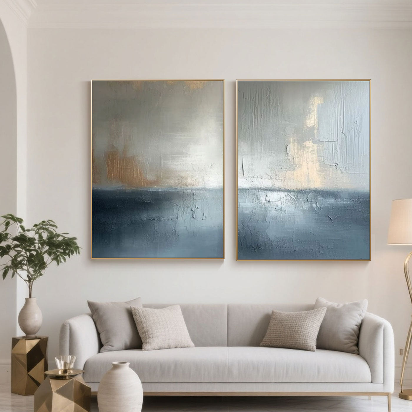 Modern Abstract Seascape Decor Art - Luminous Divide